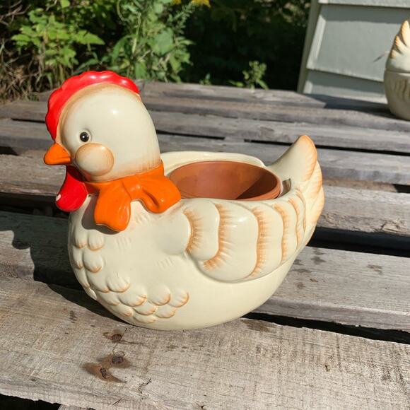 Vintage B&D Japan chicken cookie jar & planter - Picture 5 of 15